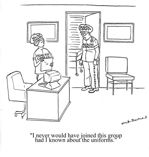 'I never would have joined this group had I known about the uniforms.'