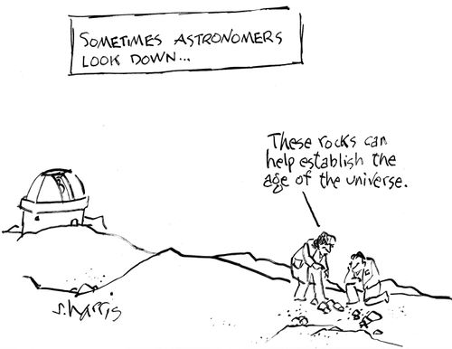 Sometimes astronomers look down...