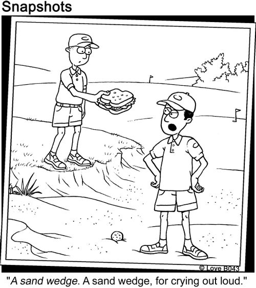 Caddie Brings Sandwich.