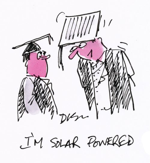'I'm solar powered.'