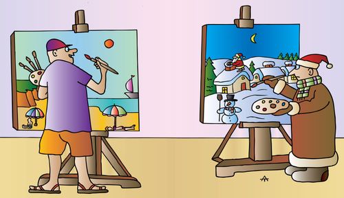 Artists dress for their themes.