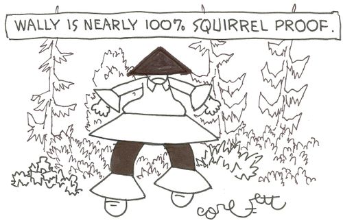 Wally is nearly 100% squirrel proof.