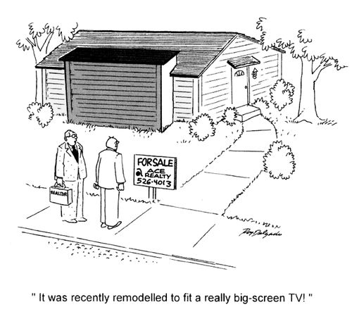 'It was recently remodelled to fit a really big-screen TV!'