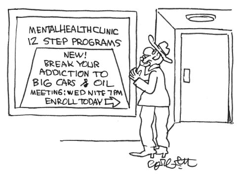 New 12-srep program: break your addition to big cars and oil.