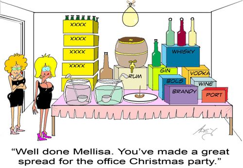 'Well done Mellisa. You've made a great spread for the office Christmas party.'