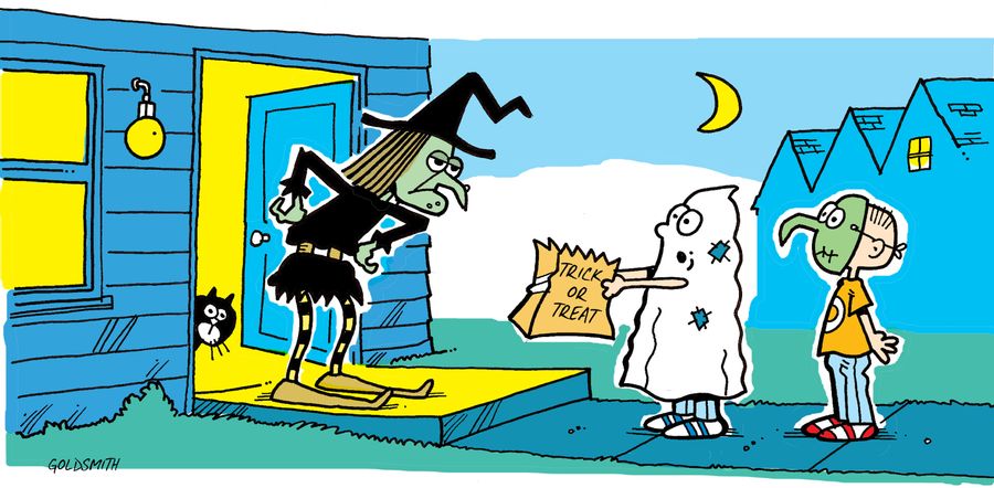 Trick or treat surprise.