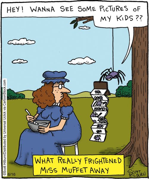What really frightened Miss Muffet away,