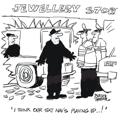 'I think our sat nav's playing up...!'