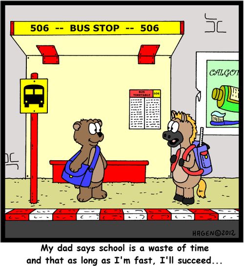 'My dad says school is a waste of time and that as long as I'm fast, I'll succeed...'