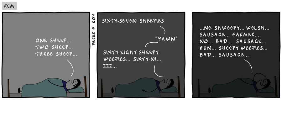 Counting sheep leads to strange nightmares.