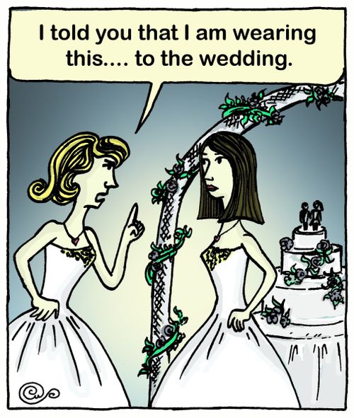 'I told you that I am wearing this... to the wedding.'