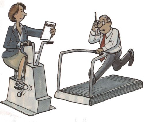 Executives exercising