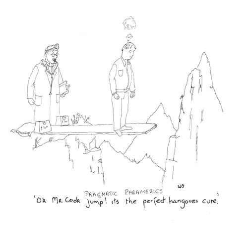 'Ok Mr Cook jump! It's the perfect hangover cure.'