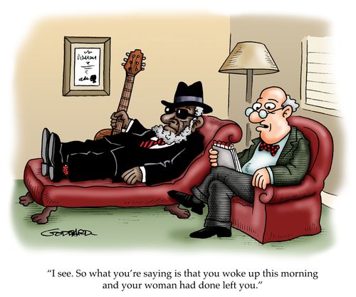 'I see. So what you're saying is that you woke up this morning and your woman had done left you.'