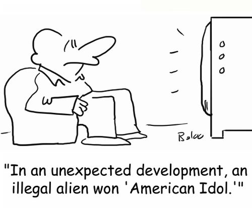 'In an unexpected development, an illegal alien won 'American Idol.''