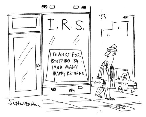 IRS wishing you 'many happy returns'.