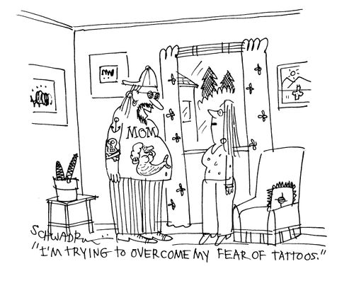 'I'm trying to overcome my fear of tattoos.'