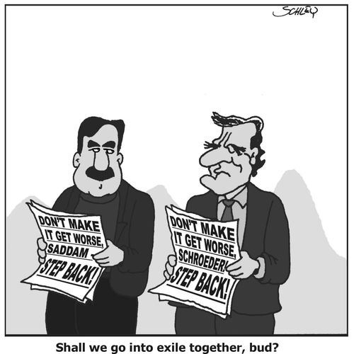 'Shall we go into exile together, bud'?