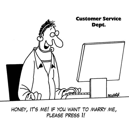 'Honey, it's me! If you want to marry me, please press 1!'