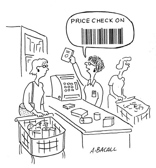 Price check on (barcode)!