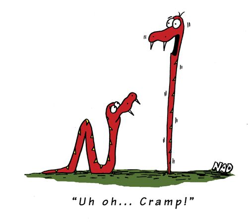 'Uh oh... cramp!'