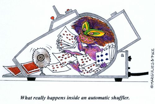 What really happens inside an automatic shuffler.