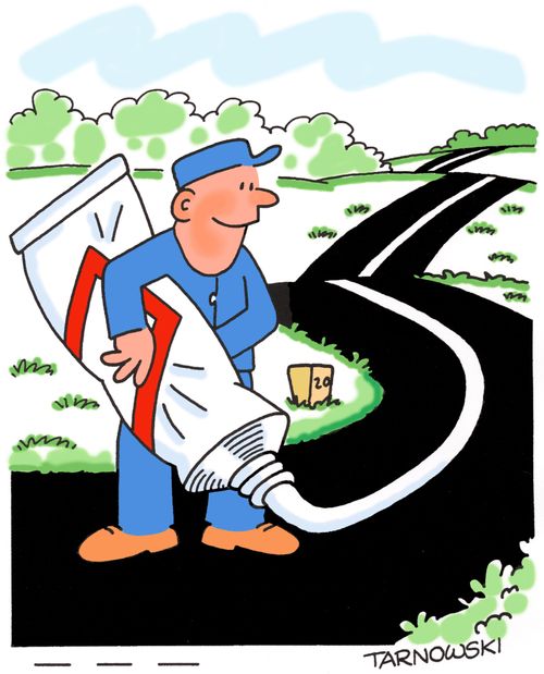 Alternative road signing.