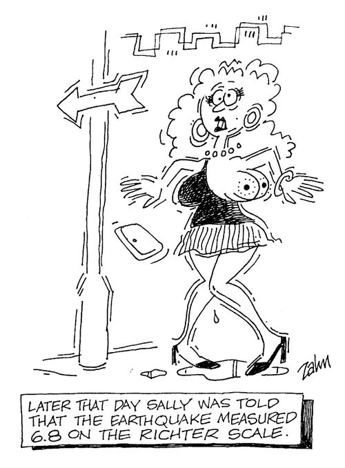 'Later that day Sally was told that the earthquake measured 6.8 on the Richter scale.'