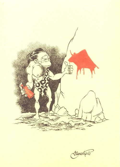 Caveman with a spraycan.