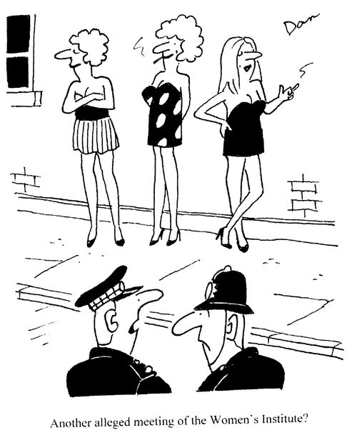 "Another alleged meeting of the Women's Institute?"