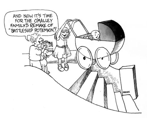 "And now it's time for the 0'Malley family remake of Battleship Potemkin!"