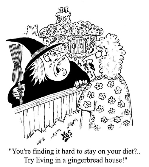Dieting in a gingerbread house