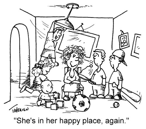 "She's in her happy place again."