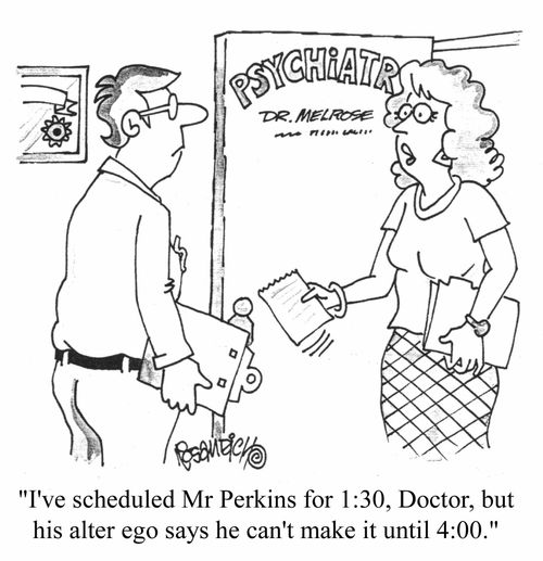 Split personality patient with two appointments