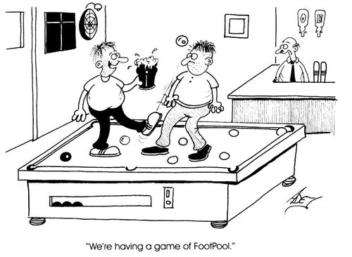 "We're having a game of FootPool."