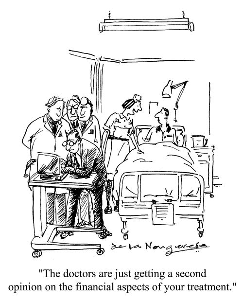 Getting a second opinion on the financial aspects of your treatment."
