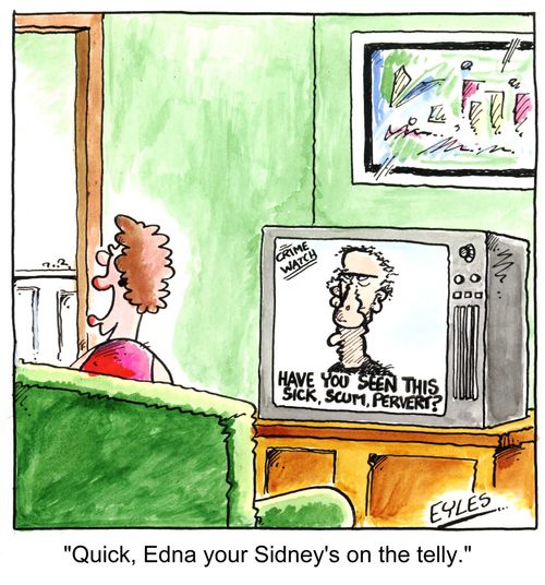 "Quick Edna, your Sidney's on the telly"