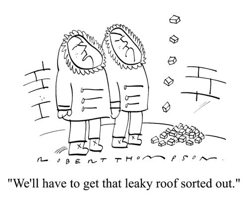 "We''ll have to get that leaky roof sorted out"
