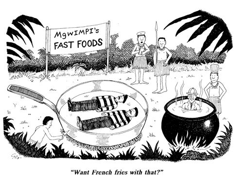 Mgwimpi's fast foods, "Want french fries with that?"