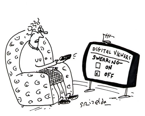 Swearing on Digital TV.