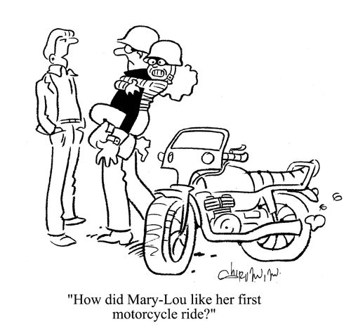 'How did Mary-Lou like her first motorcycle ride?'