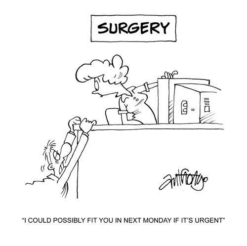 'I could possibly fit you in next Monday if it's urgent.'