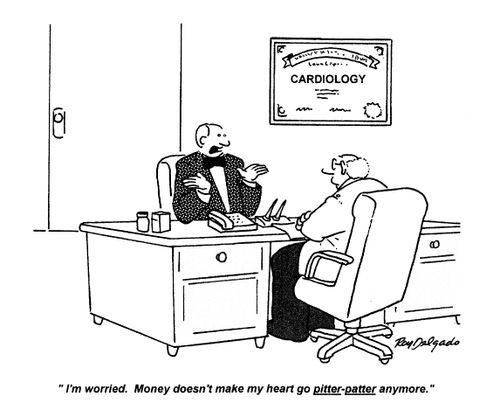 'I'm worried. Money doesn't make my heart go pitter-patter anymore.'