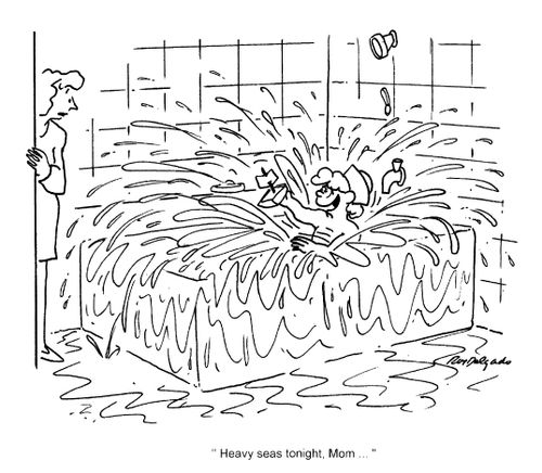 'Heavy seas tonight, Mom...'