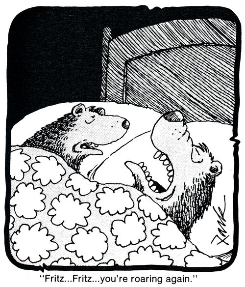 'Fritz...Fritz..You're roaring again.'