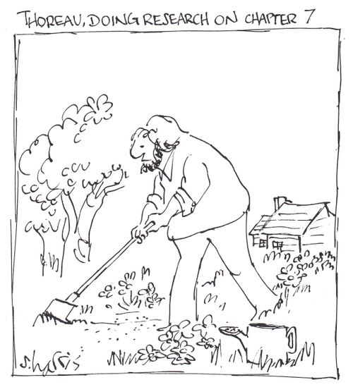 'Thoreau, doing research on chapter 7'