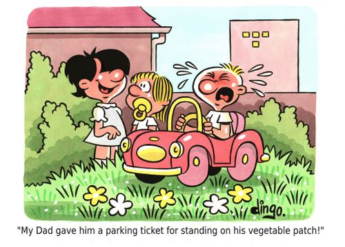 'My Dad gave him a parking ticket for standing on his vegetable patch!'
