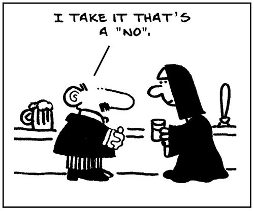 'I take it that's a 'no'.'