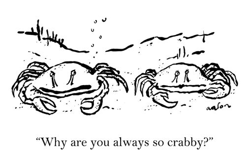 'Why are you always so crabby?'