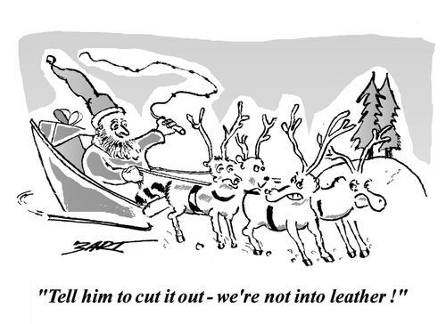 'Tell him to cut it out - we're not into leather!'